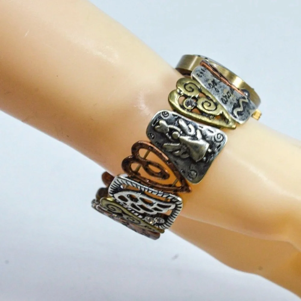 Bronze Tone Inspire Brand Inspirational Quote Watch